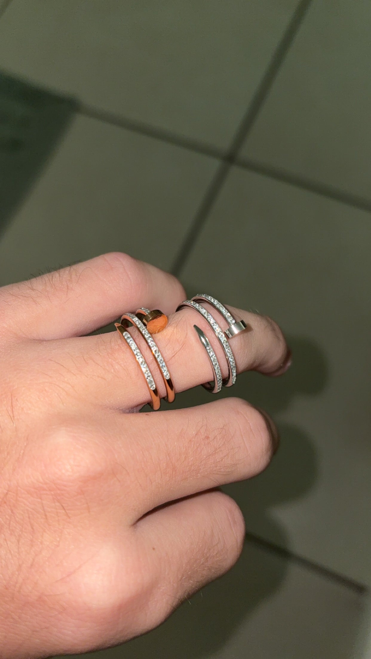 Custom Moissanite Nail Rings