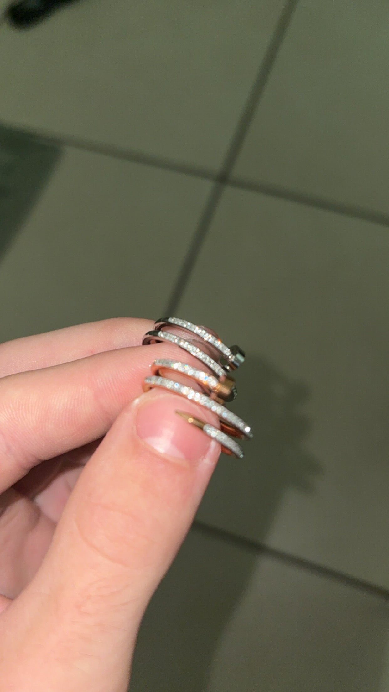 Custom Moissanite Nail Rings