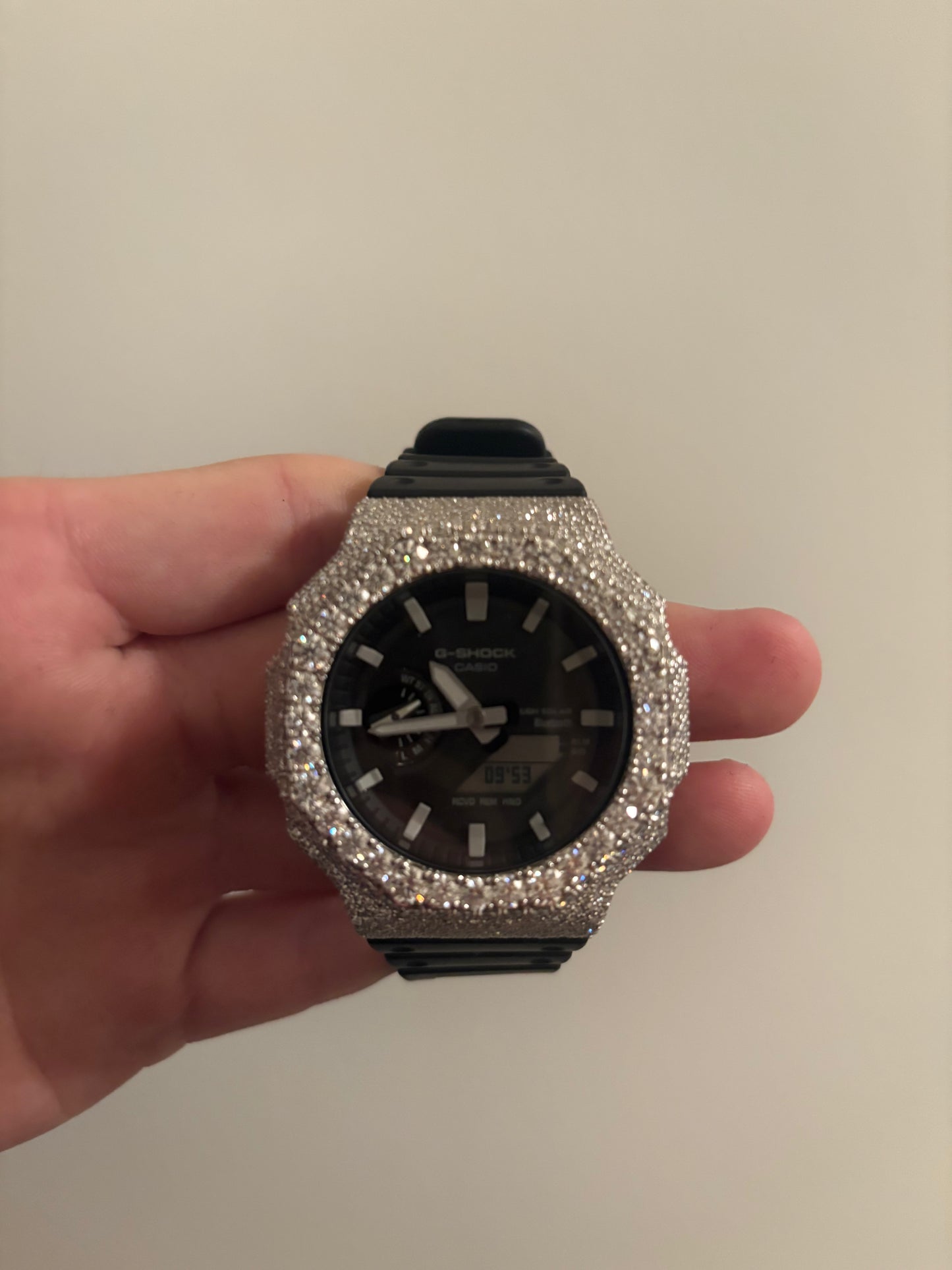Custom Black Moissanite G-Shock G-2100